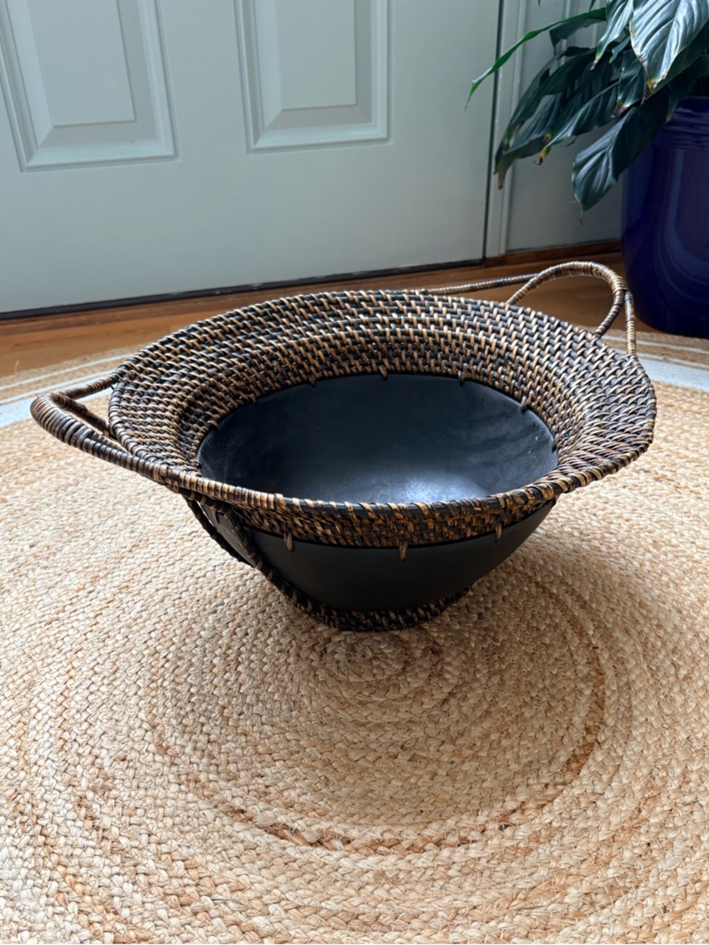 Woven Black and Brown Decorative Bowl - Home Accents